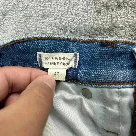 Madewell Jeans Women's 27 10 inch High- Rise Skinny Crop Denim Blue - Picture 6 of 11